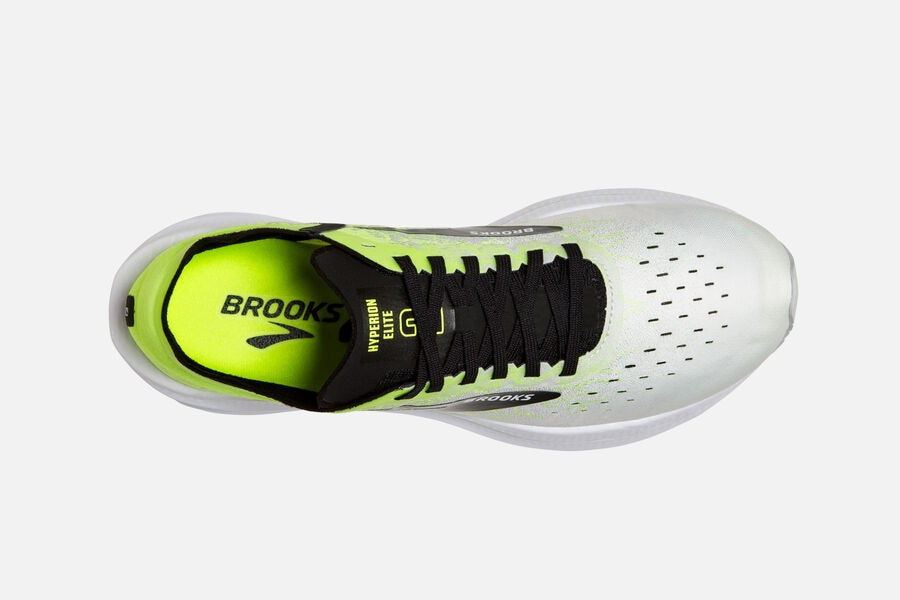 Brooks Hyperion Elite 2 Spikes Shoes Womens - White/Black - FQIAT-0214